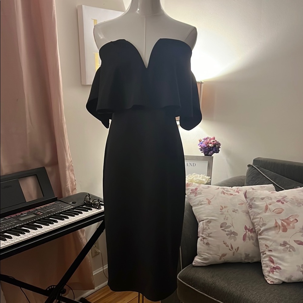 Elegant Black Off-Shoulder Dress